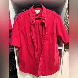 Carhartt Red Casual Button Down Shirt